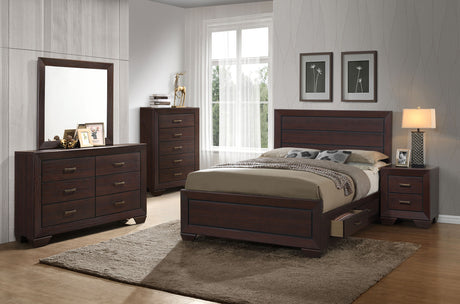 Eastern King Bed 5 Pc Set - Kauffman 5-piece Eastern King Bedroom Set Dark Cocoa