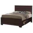 Queen Storage Bed - Kauffman Wood Queen Storage Panel Bed Dark Cocoa