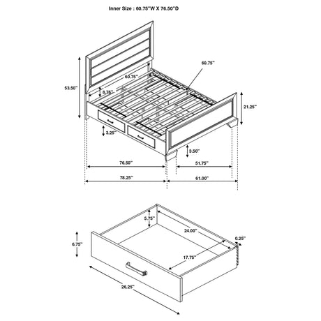 Queen Storage Bed - Kauffman Wood Queen Storage Panel Bed Dark Cocoa