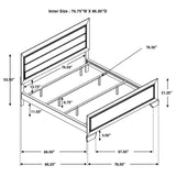 California King Bed - Kauffman Wood California King Panel Bed Dark Cocoa