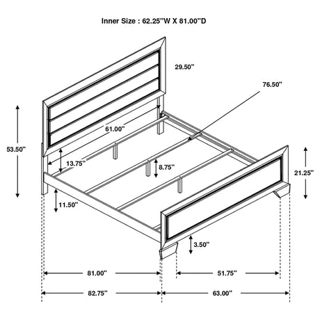 Queen Bed - Kauffman Wood Queen Panel Bed Dark Cocoa