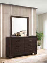 Dresser With Mirror - Kauffman 6-drawer Dresser with Mirror Dark Cocoa