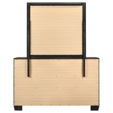 Dresser With Mirror - Kauffman 6-drawer Dresser with Mirror Dark Cocoa