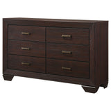 Dresser - Kauffman 6-drawer Dresser Dark Cocoa