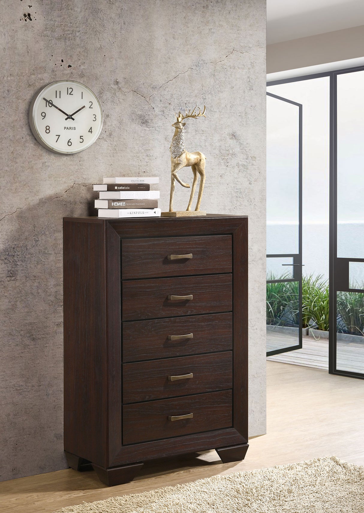 Chest - Kauffman 5-drawer Chest Dark Cocoa