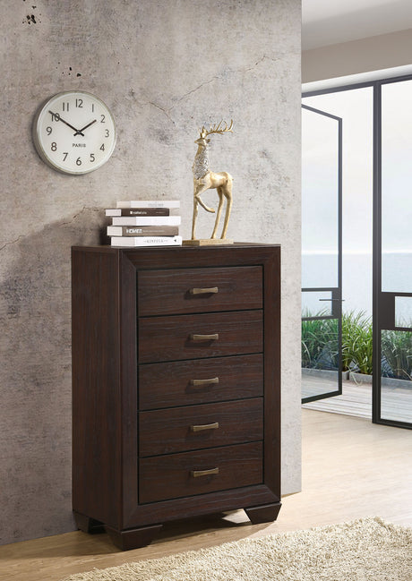 Chest - Kauffman 5-drawer Chest Dark Cocoa