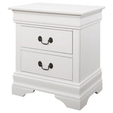 Nightstand - Louis Philippe 2-drawer Nightstand White