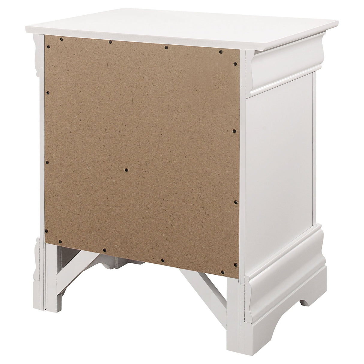 Nightstand - Louis Philippe 2-drawer Nightstand White