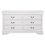 Dresser - Louis Philippe 6-drawer Dresser White