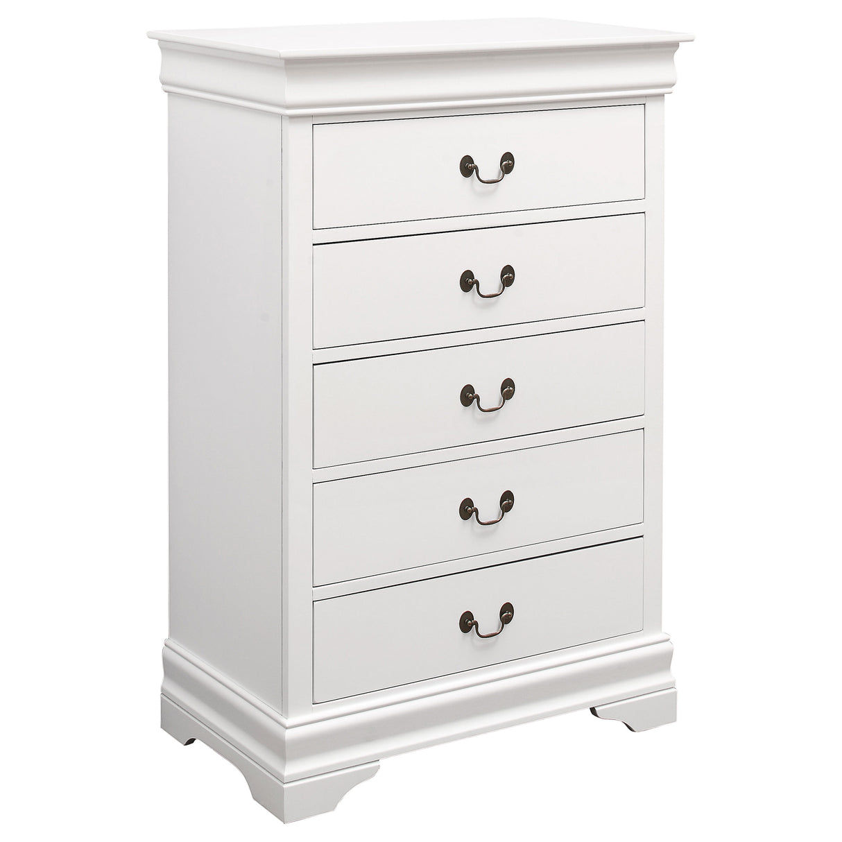 Chest - Louis Philippe 5-drawer Chest White