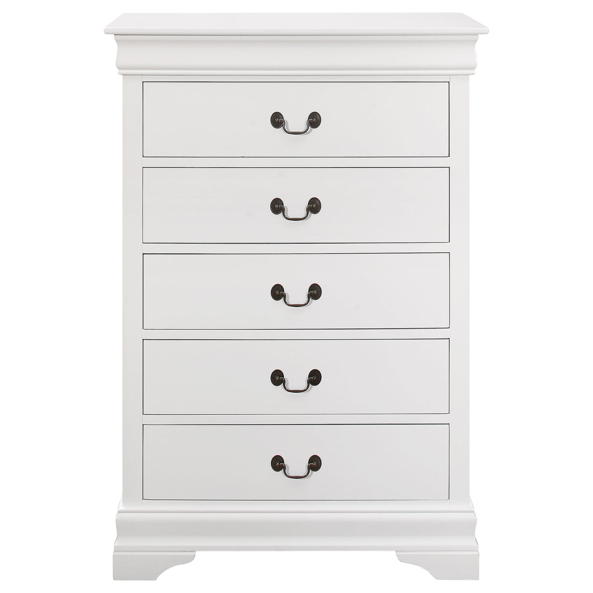 Chest - Louis Philippe 5-drawer Chest White