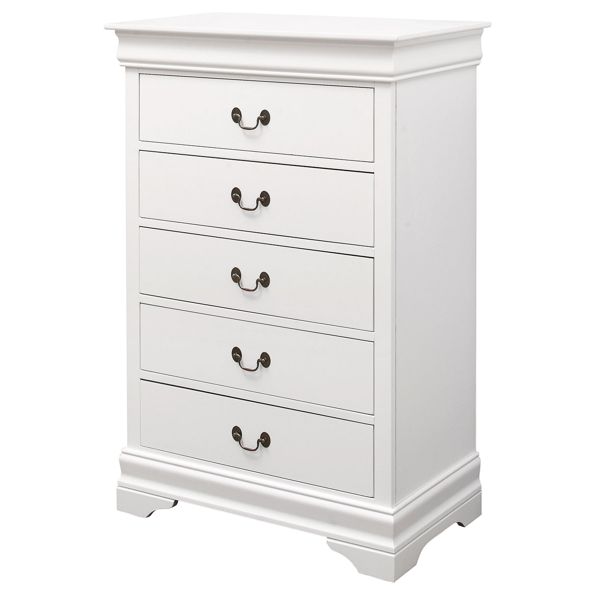 Chest - Louis Philippe 5-drawer Chest White