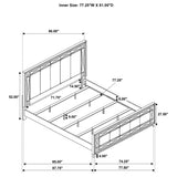 Eastern King Bed - Leighton Wood Eastern King Panel Bed Metallic Mercury