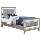 Twin Bed 5 Pc Set - Leighton 5-piece Twin Bedroom Set Metallic Mercury