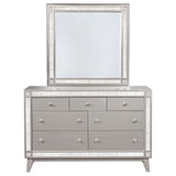 Dresser With Mirror - Leighton 7-drawer Dresser with Mirror Metallic Mercury