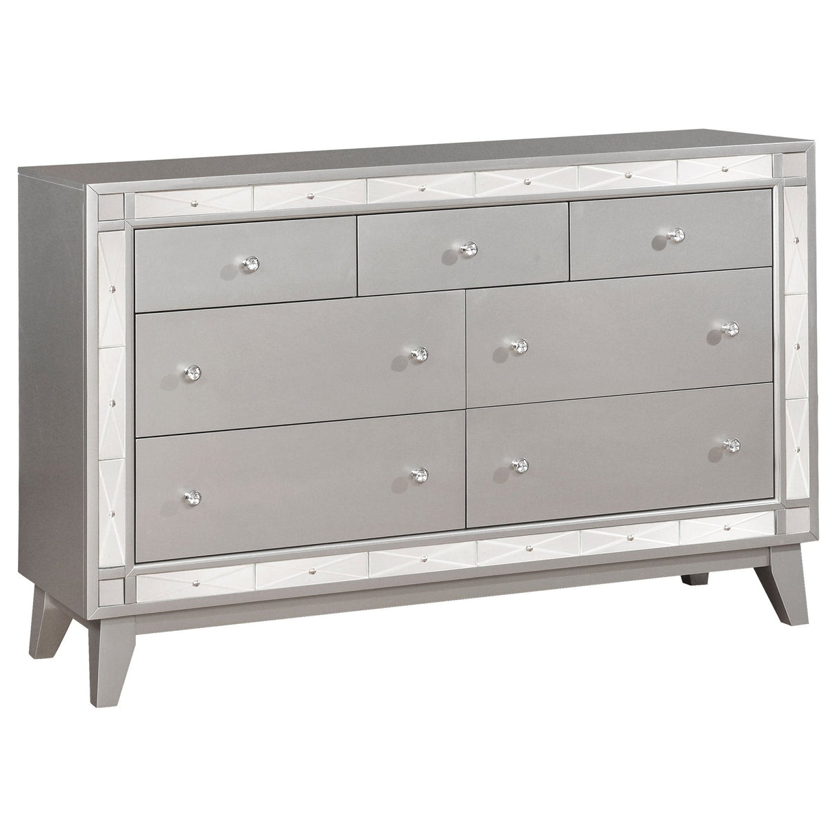 Dresser - Leighton 7-drawer Dresser Metallic Mercury