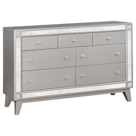 Dresser - Leighton 7-drawer Dresser Metallic Mercury