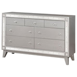 Dresser - Leighton 7-drawer Dresser Metallic Mercury