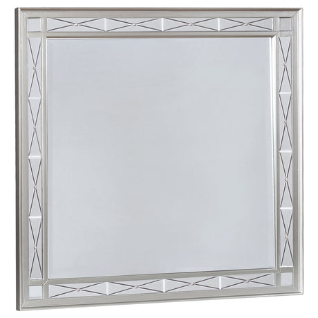 Dresser Mirror - Leighton Beveled Dresser Mirror Metallic Mercury