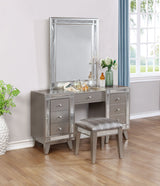 Vanity Set  - Leighton 3-piece Vanity Set Metallic Platinum