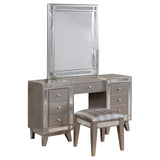 Vanity Set  - Leighton 3-piece Vanity Set Metallic Platinum