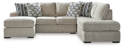 Ashley Sisal Calnita 20502S1 2 - Piece Sectional with Chaise - Velvet | Home Elegance USA