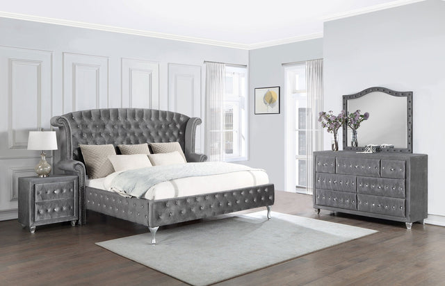 Deanna 4 - piece Eastern King Bedroom Set Grey | Coaster | Home Elegance USA