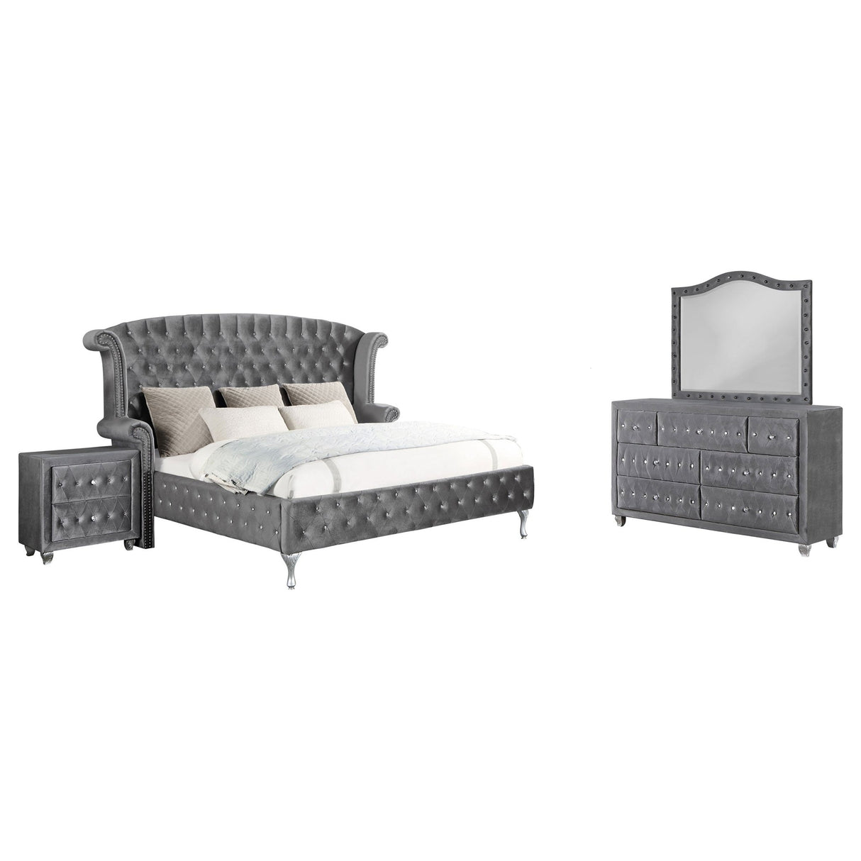 Deanna 4 - piece California King Bedroom Set Grey | Coaster | Home Elegance USA