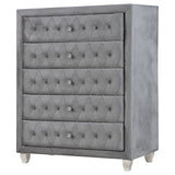 Deanna 5 - drawer Rectangular Chest Grey | Coaster | Home Elegance USA