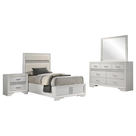 Miranda 4-piece Twin Bedroom Set White - sold by Home Elegance USA