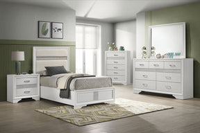 Miranda 5-piece Twin Bedroom Set White - sold by Home Elegance USA