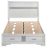 Full Storage Bed - Miranda Wood Full Storage Panel Bed White