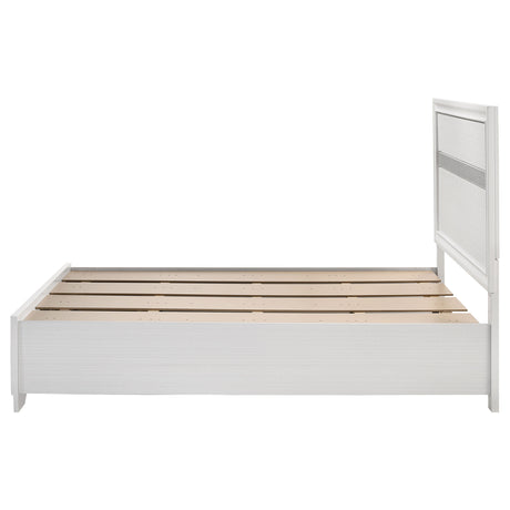 Full Storage Bed - Miranda Wood Full Storage Panel Bed White