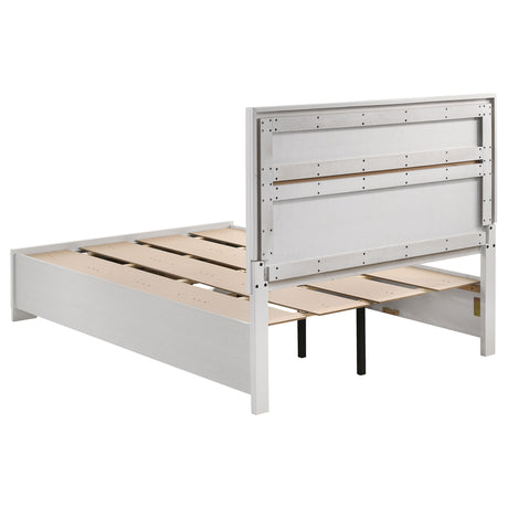 Full Storage Bed - Miranda Wood Full Storage Panel Bed White