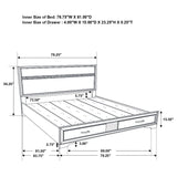 Eastern King Bed 4 Pc Set - Miranda 4-piece Eastern King Bedroom Set White