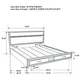 California King Bed 4 Pc Set - Miranda 4-piece California King Bedroom Set White