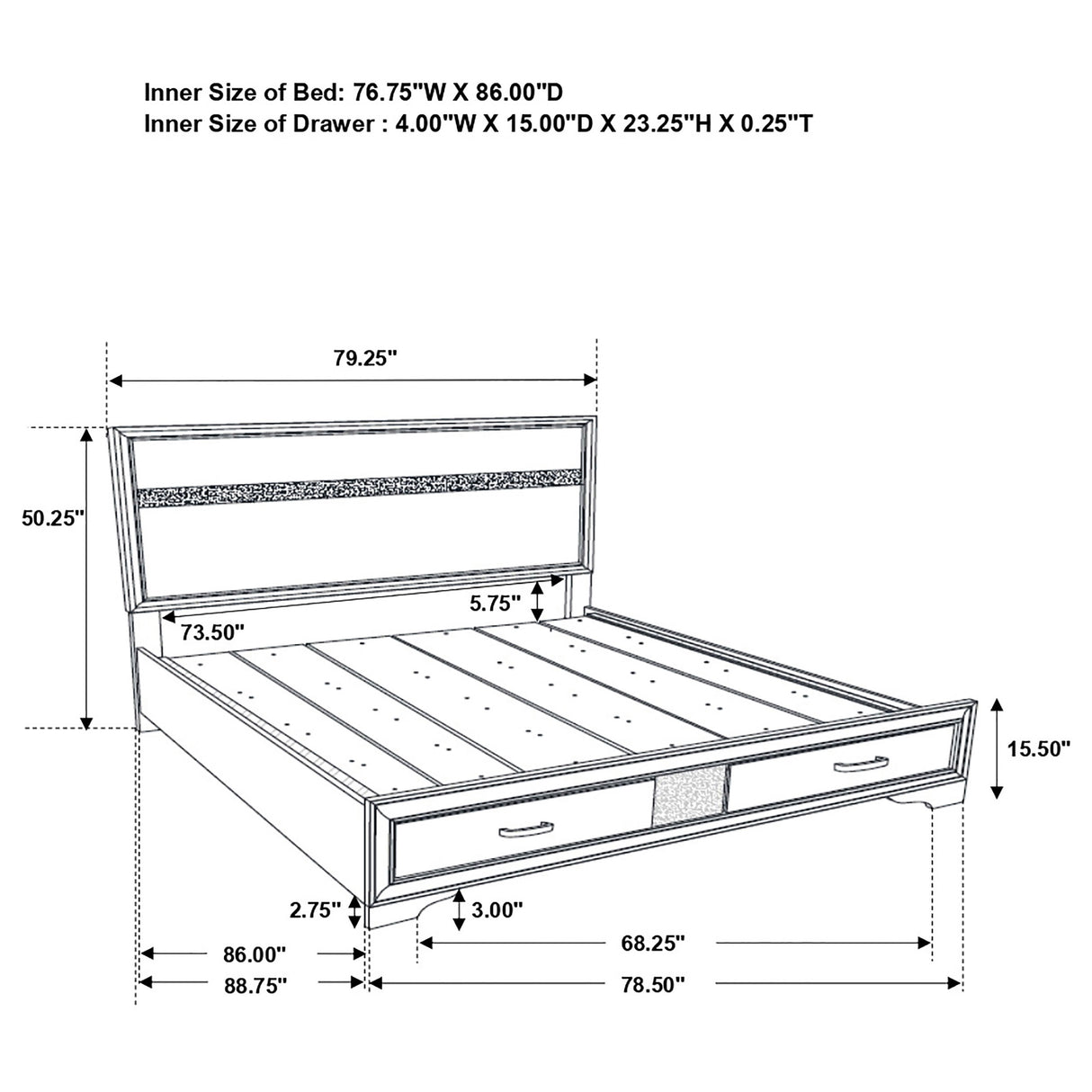 California King Bed 5 Pc Set - Miranda 5-piece California King Bedroom Set White