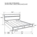 California King Storage Bed - Miranda Wood California King Storage Panel Bed White