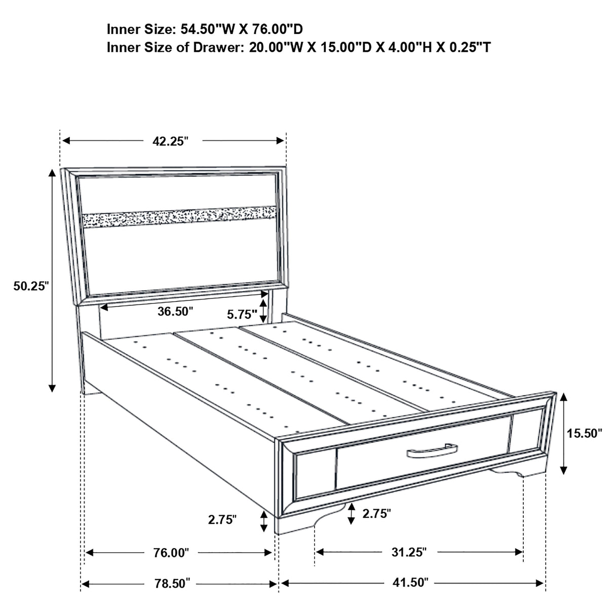 Twin Bed 4 Pc Set - Miranda 4-piece Twin Bedroom Set White