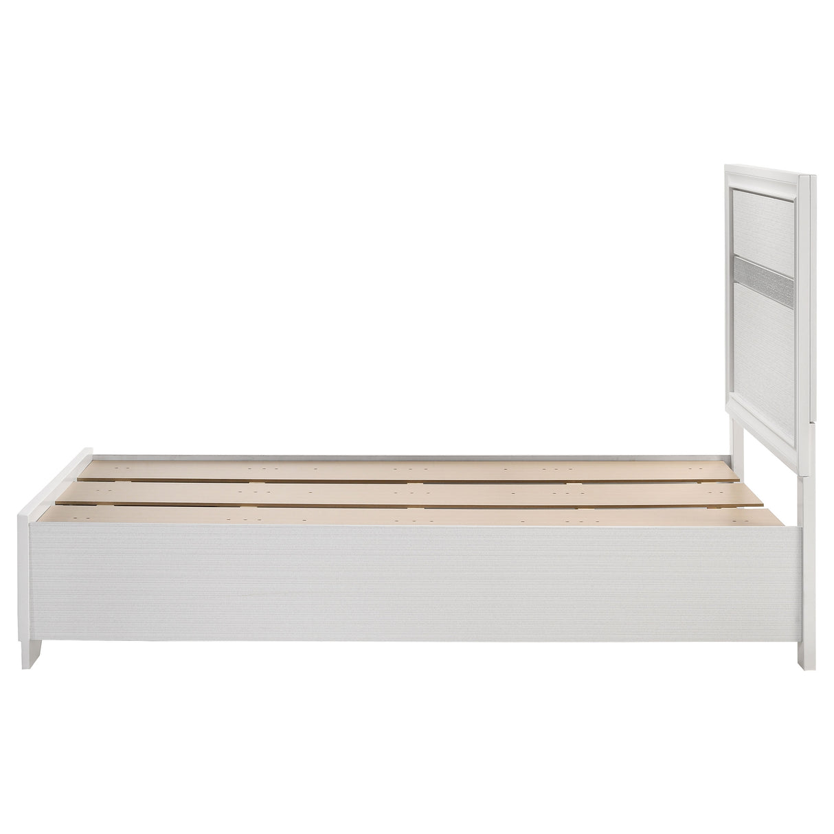 Twin Storage Bed - Miranda Wood Twin Storage Panel Bed White