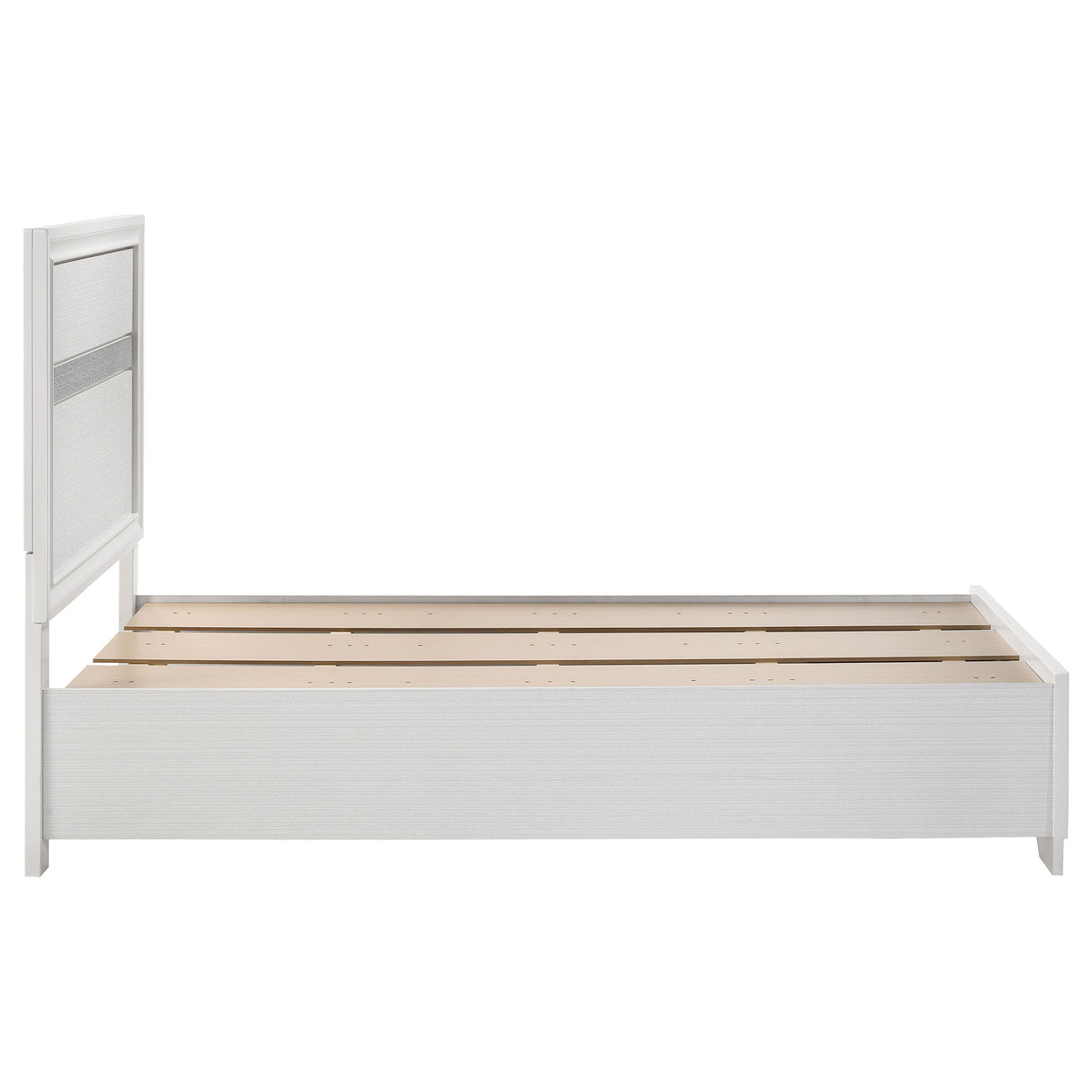 Twin Storage Bed - Miranda Wood Twin Storage Panel Bed White