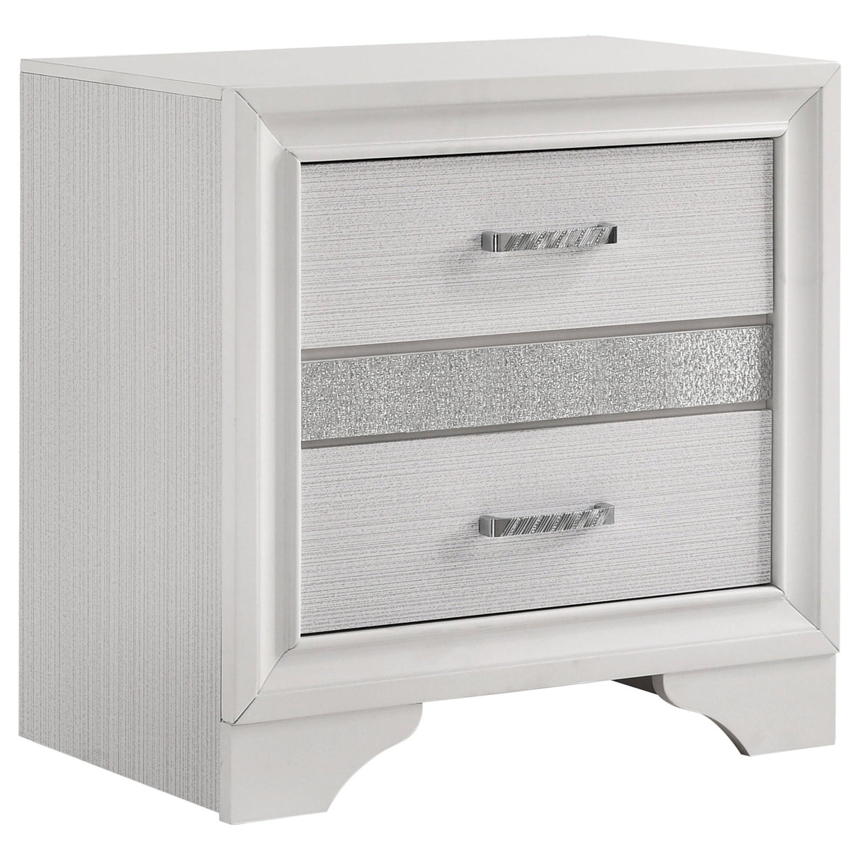 Nightstand - Miranda 2-drawer Nightstand Tray White