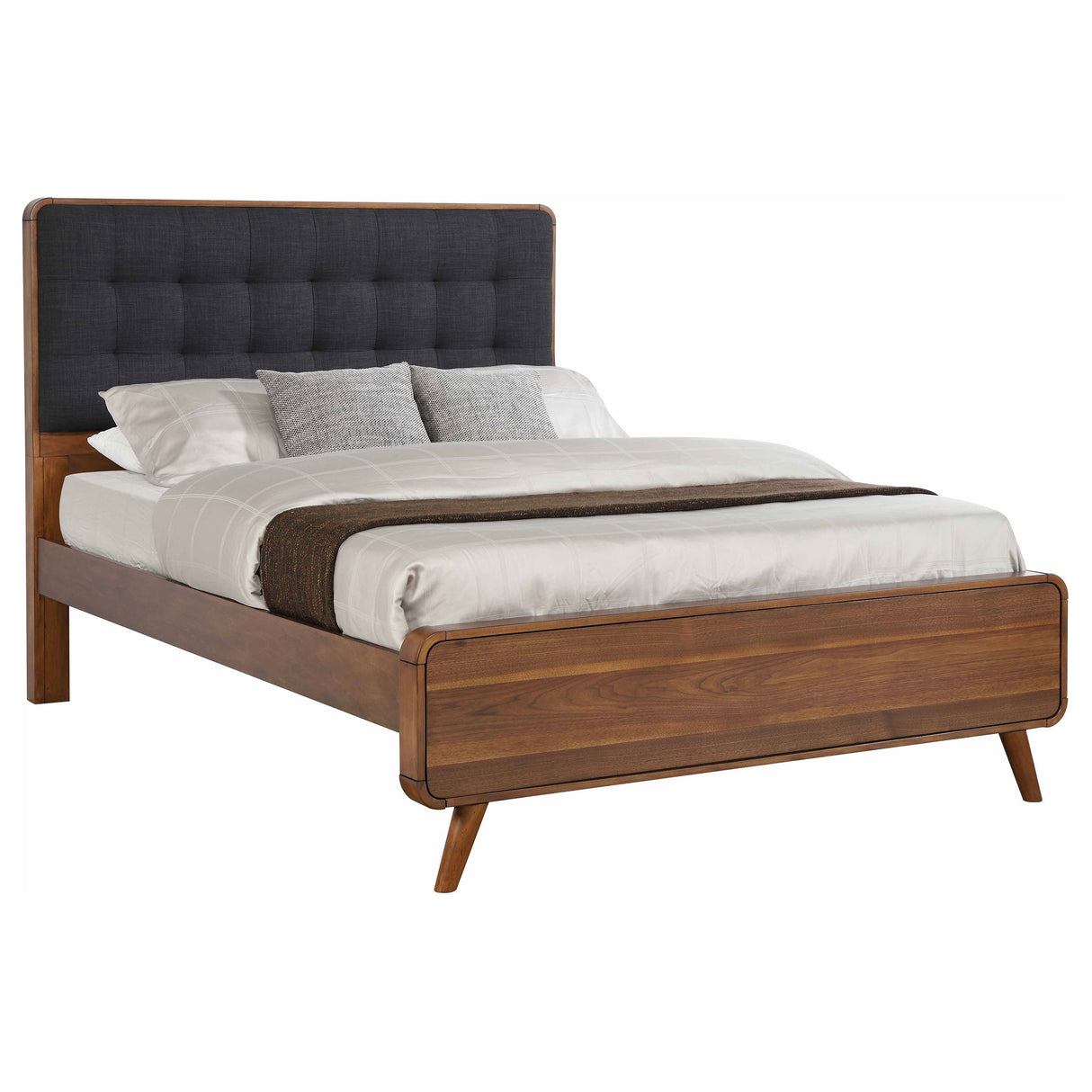 Eastern King Bed 4 Pc Set - Robyn 4-piece Eastern King Bedroom Set Dark Walnut