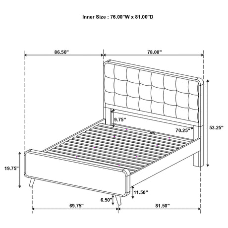 Eastern King Bed - Robyn Wood Eastern King Panel Bed Dark Walnut