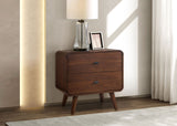 Robyn 2-drawer Nightstand Dark Walnut - Home Elegance USA