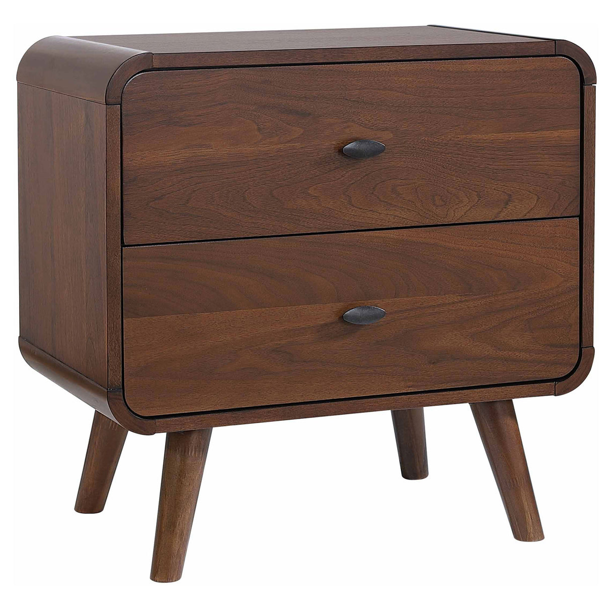 Robyn 2-drawer Nightstand Dark Walnut - Home Elegance USA