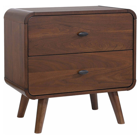 Robyn 2-drawer Nightstand Dark Walnut - Home Elegance USA