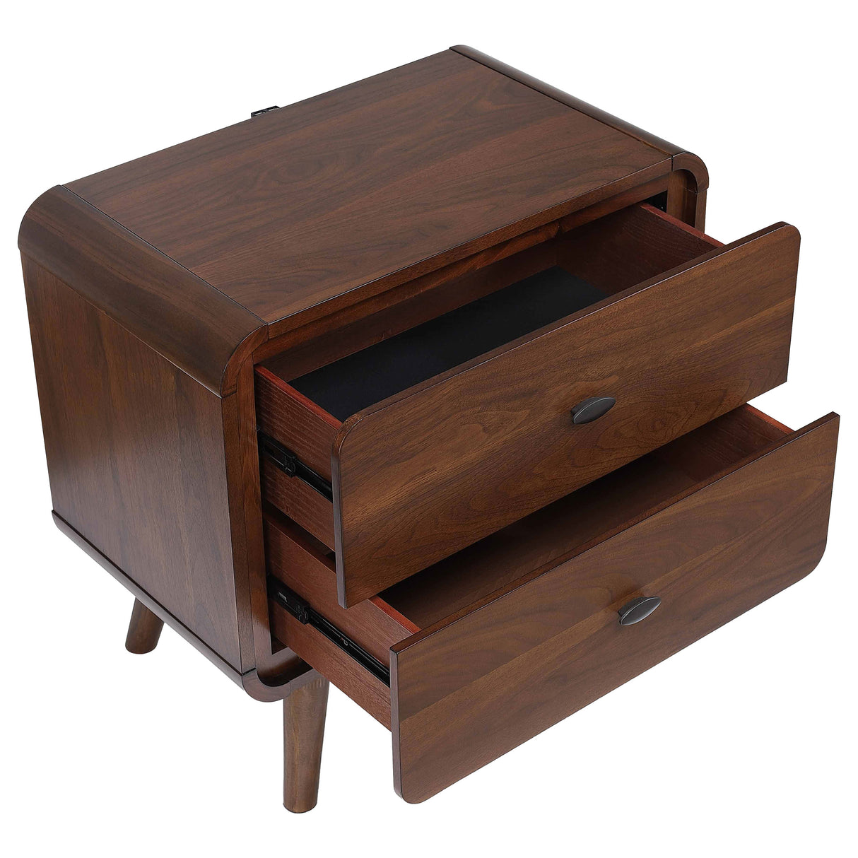 Robyn 2-drawer Nightstand Dark Walnut - Home Elegance USA