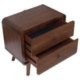 Robyn 2-drawer Nightstand Dark Walnut - Home Elegance USA