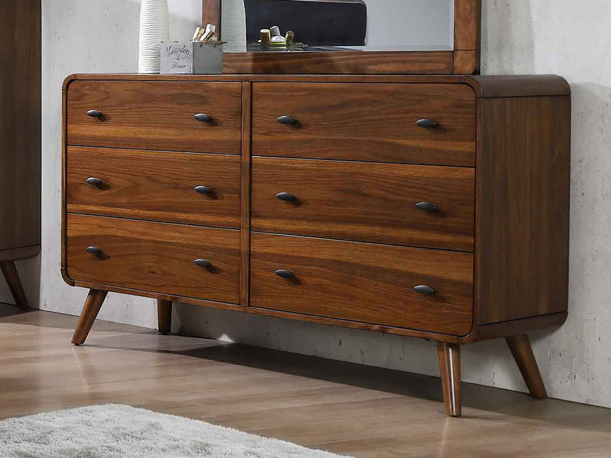 Dresser - Robyn 6-drawer Dresser Dark Walnut